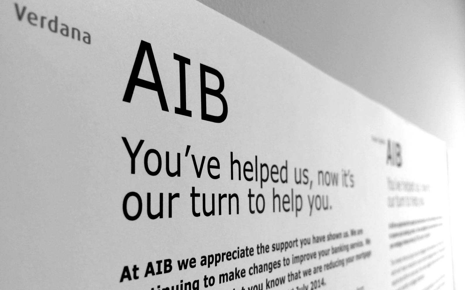 AIB brand design concept typeface pairing
