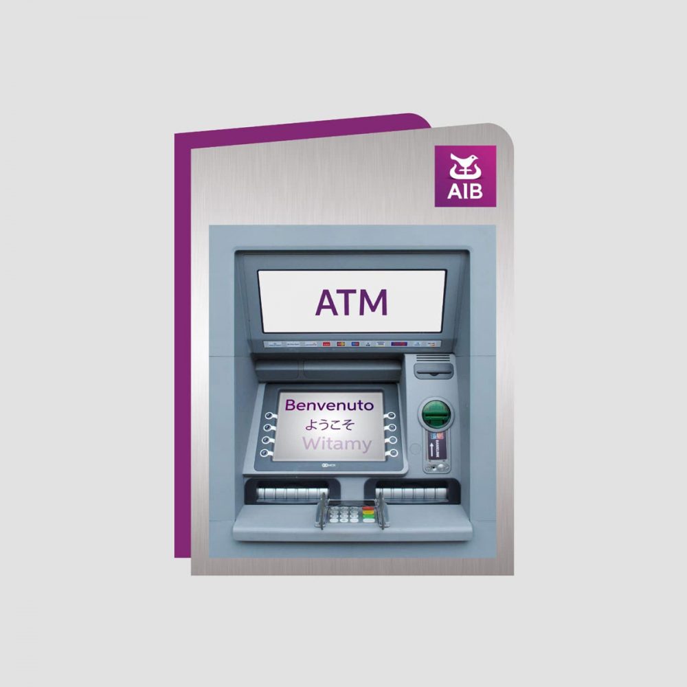 View of newly rebranded AIB ATM