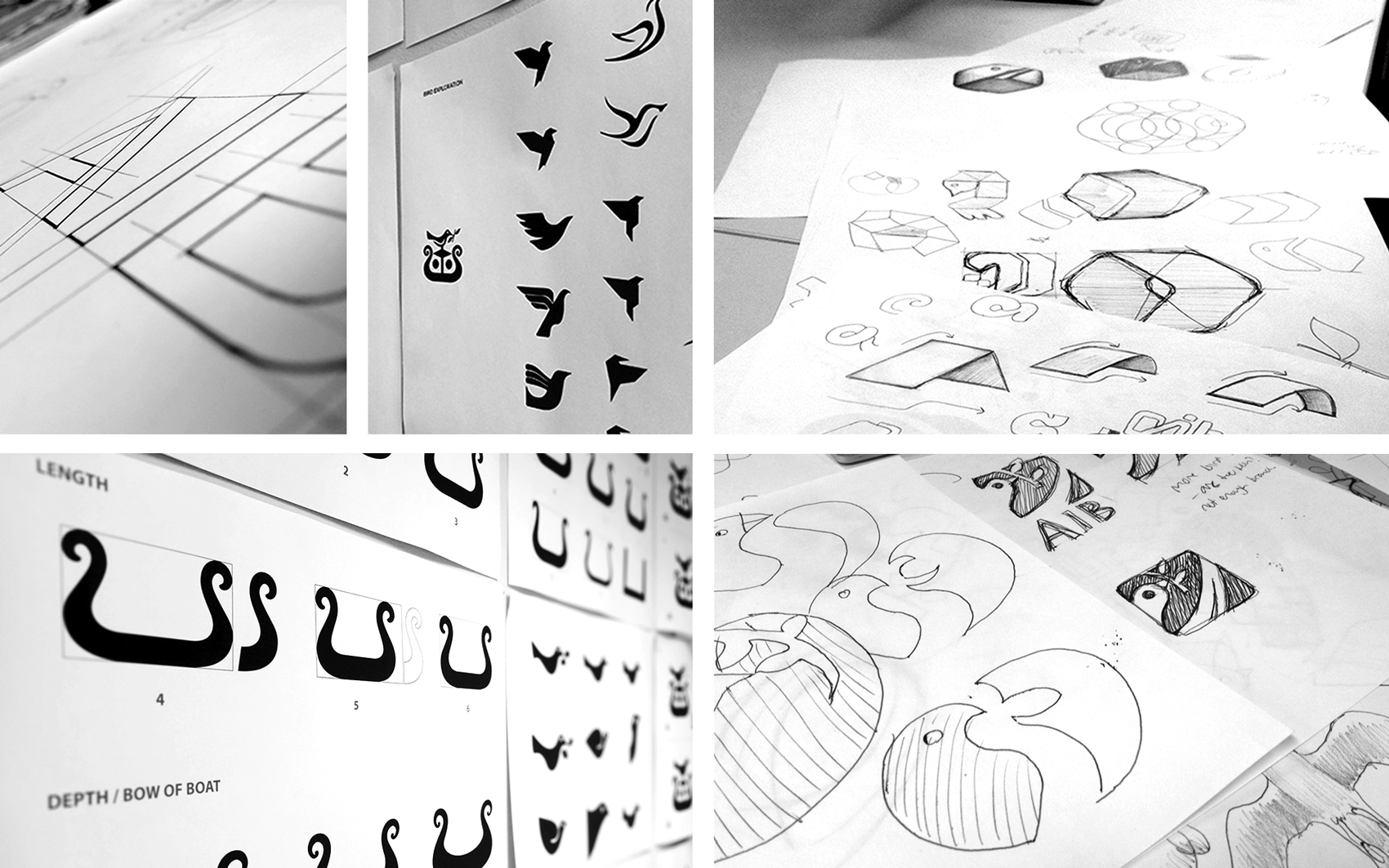 Brand board for mockup concepts while designing the AIB emblem