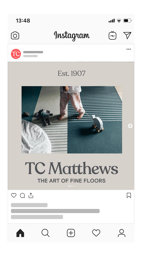 Managed social media instagram post for TC Matthews