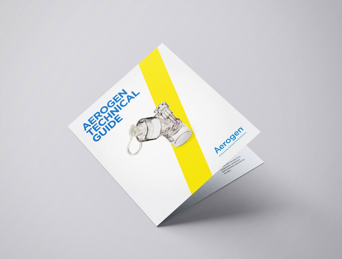 Technical guide brochure for Aerogen designed by Originate Creative